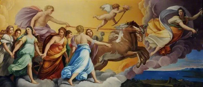 Aurore och solvagnen driven av Apollon - Guido Reni