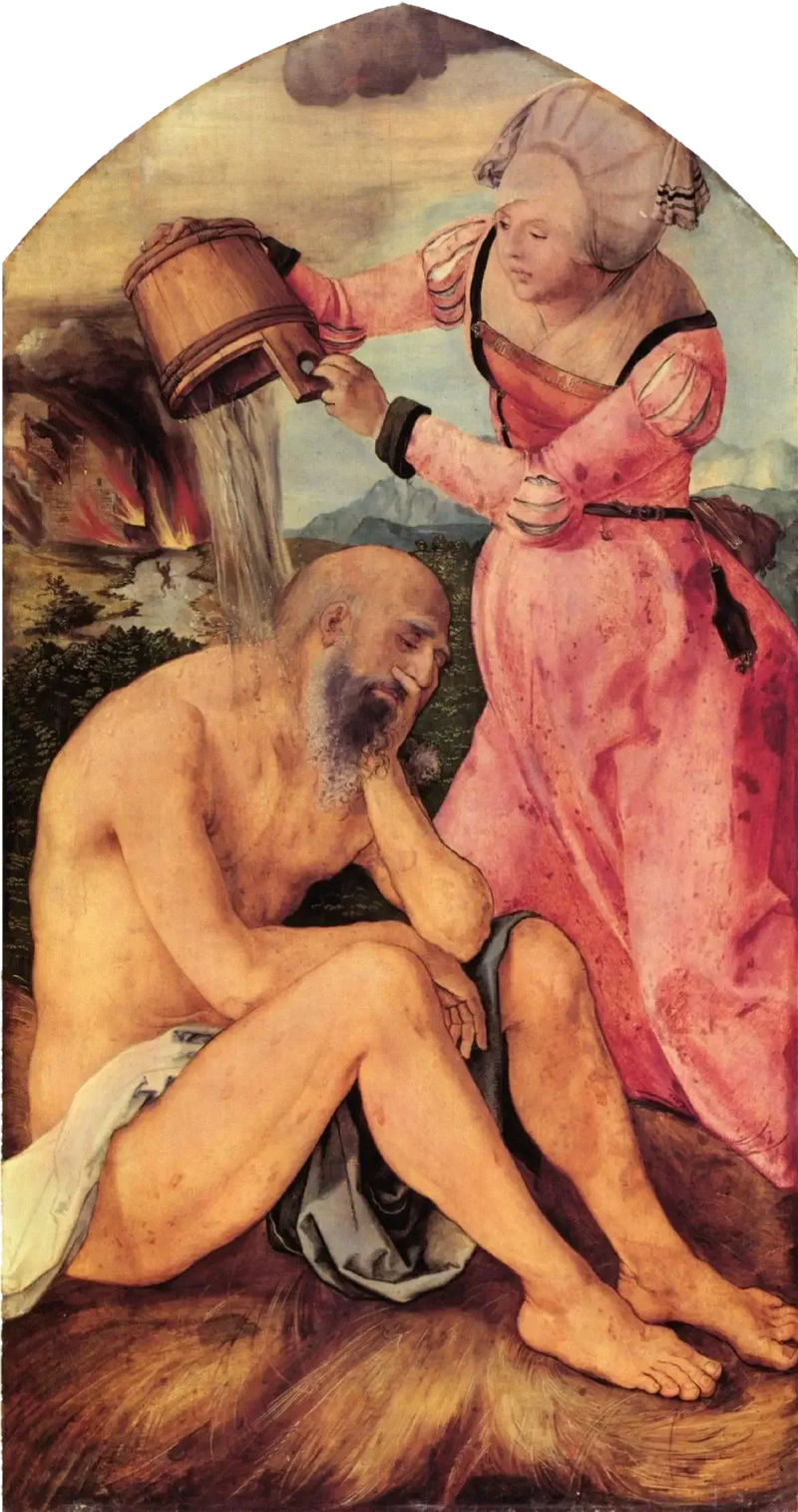 Jabach-altaret: Arbete med gödsel - Albrecht Dürer