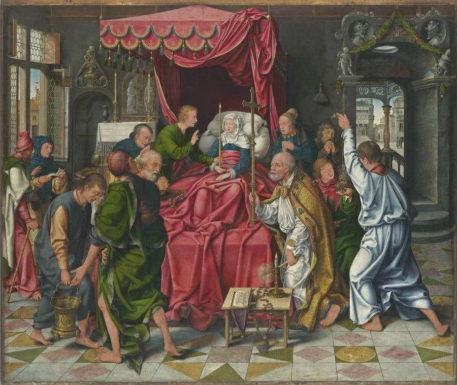 Autel de Marientod : La Mort de Marie - Joos van Cleve