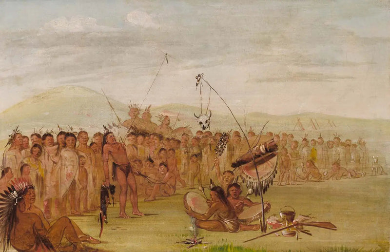 Auto-tortyr under en sioux-ceremoni - George Catlin