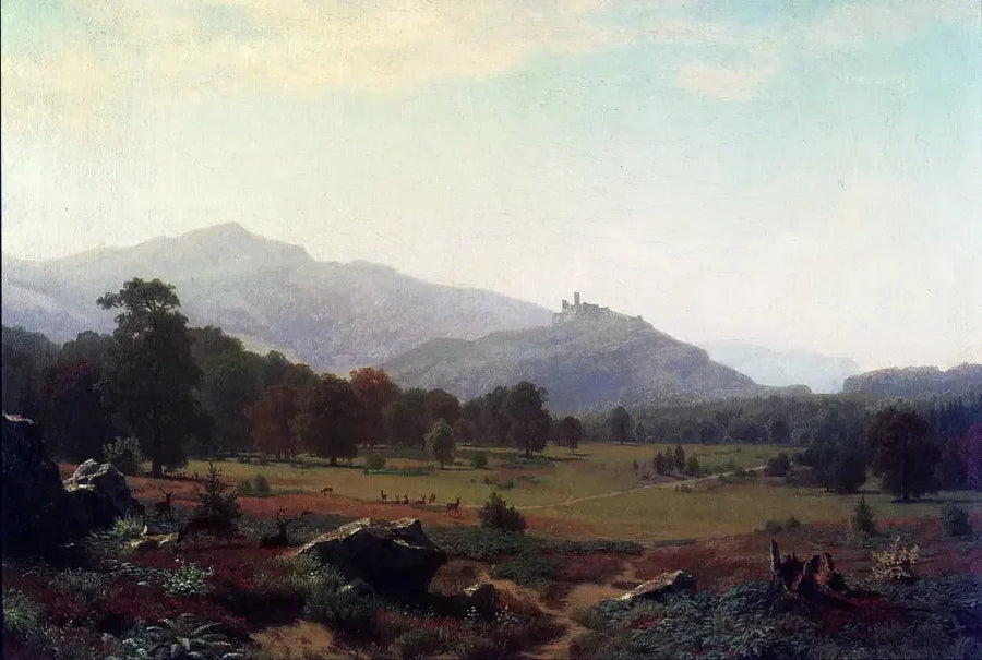 Höst på ängarna i Conway mot Mount Washington, New Hampshire - Albert Bierstadt