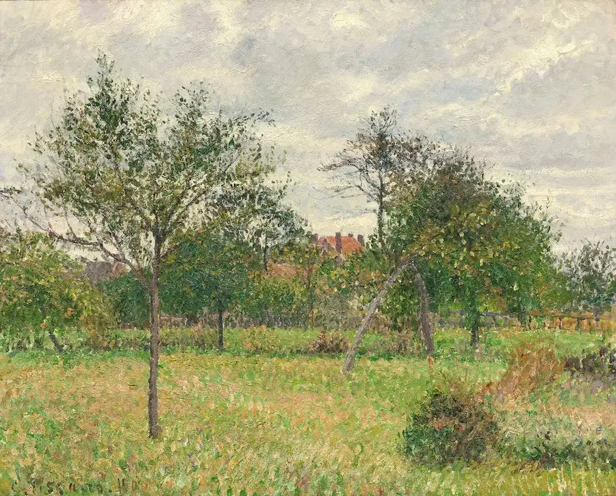 Höst, Morgon, Molnigt, Eragny - Camille Pissarro