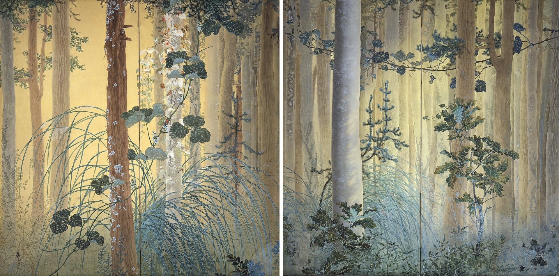 Automne parmi les arbres, Shimomura Kanzan, 1907