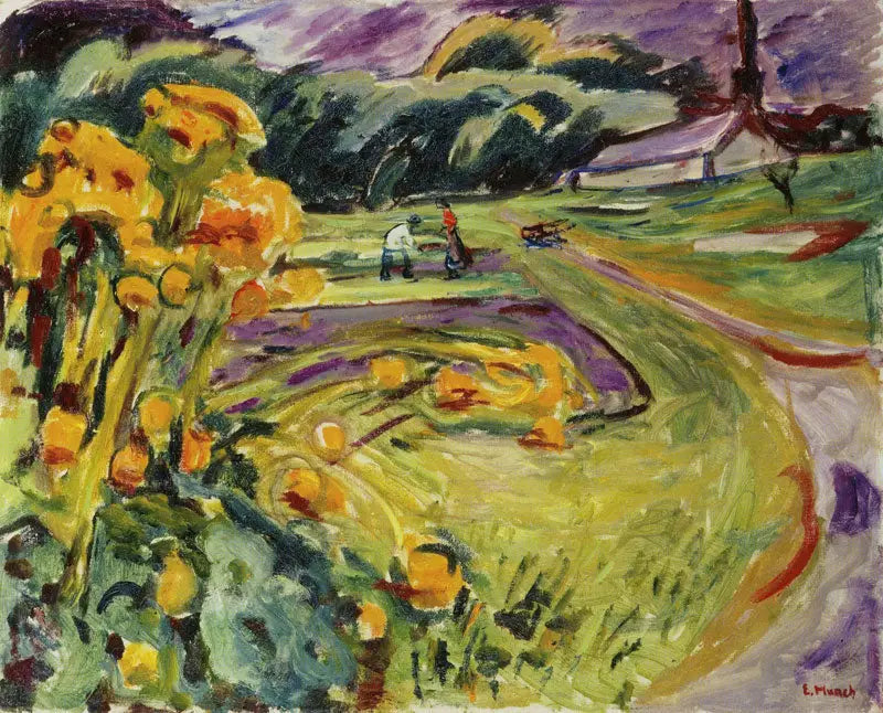 Höst nära växthuset - Edvard Munch