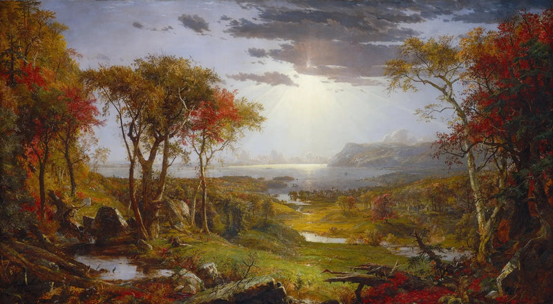 Höst - På floden Hudson - Jasper Francis Cropsey