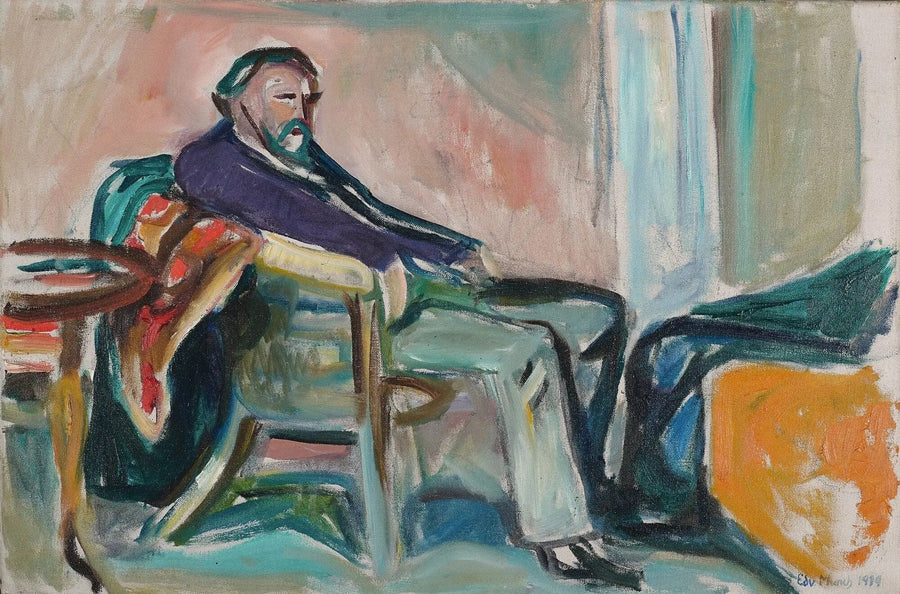Självporträtt med spanska sjukan - Edvard Munch