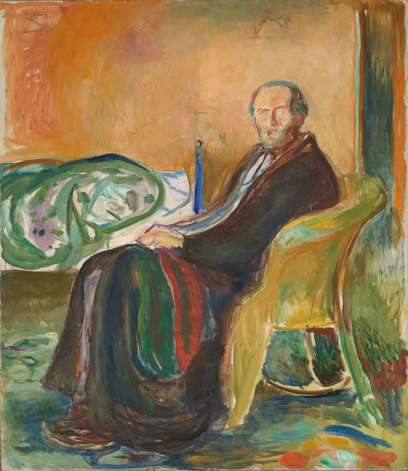 Självporträtt med spanska sjukan - Edvard Munch