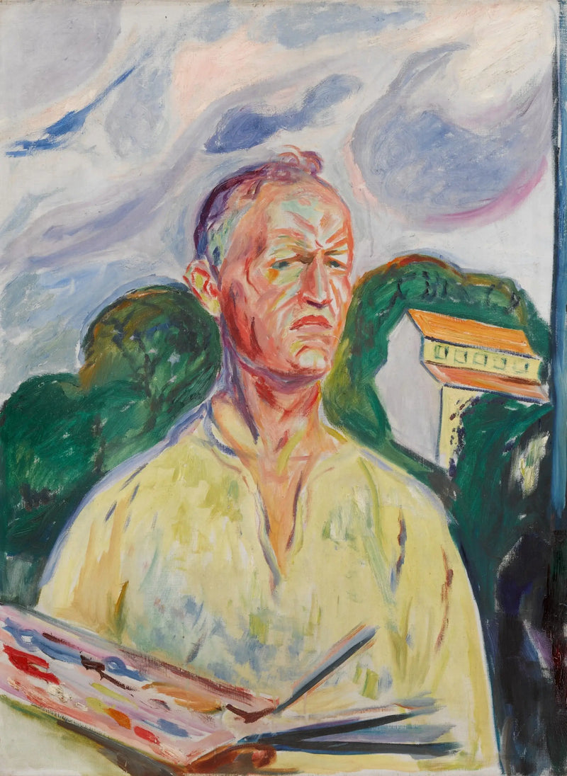 Självporträtt med palett - Edvard Munch