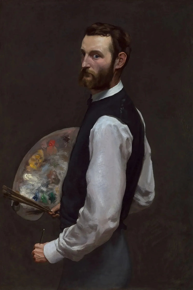 Självporträtt med palett - Frédéric Bazille