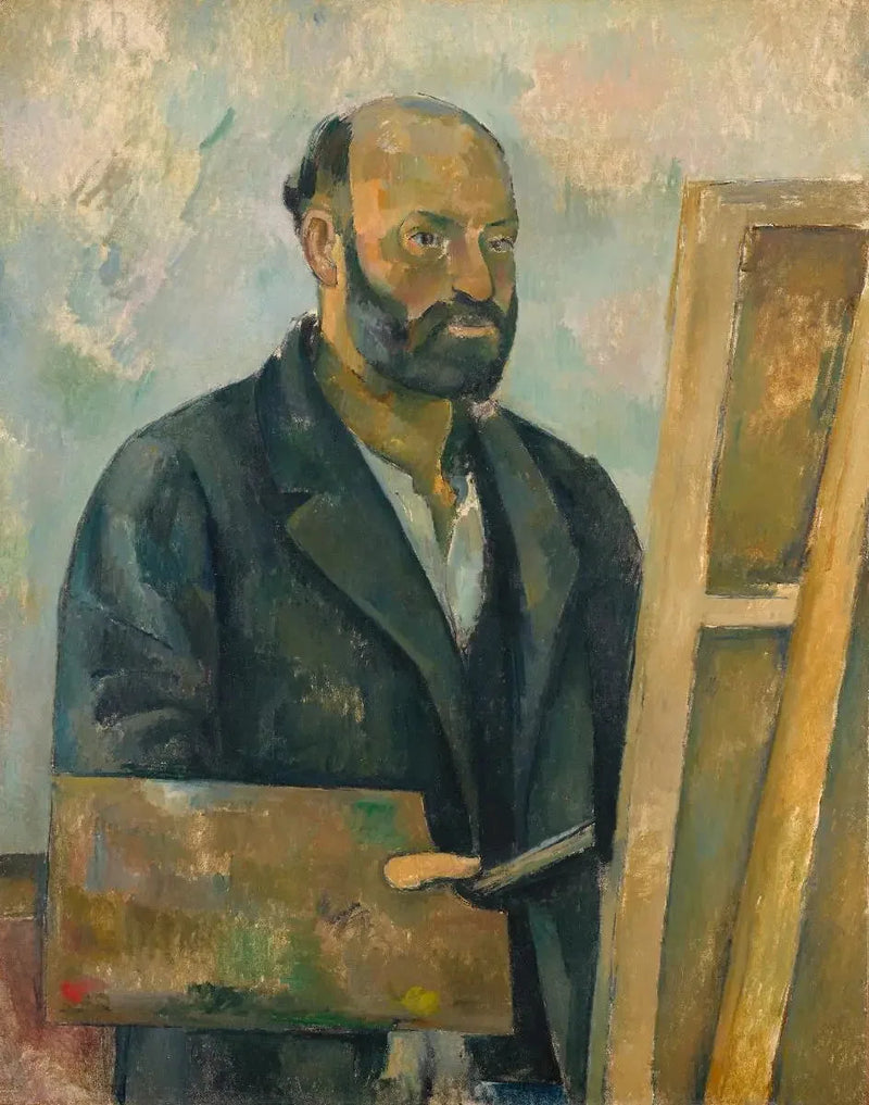 Självporträtt med palett - Paul Cézanne
