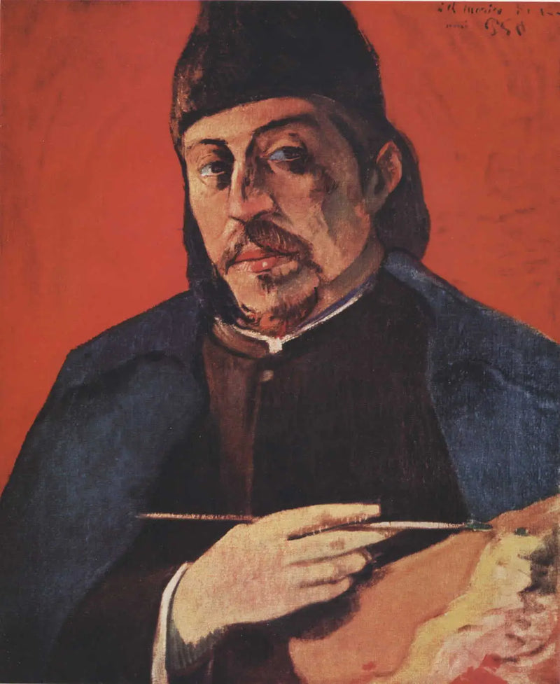 Självporträtt med palett - Paul Gauguin