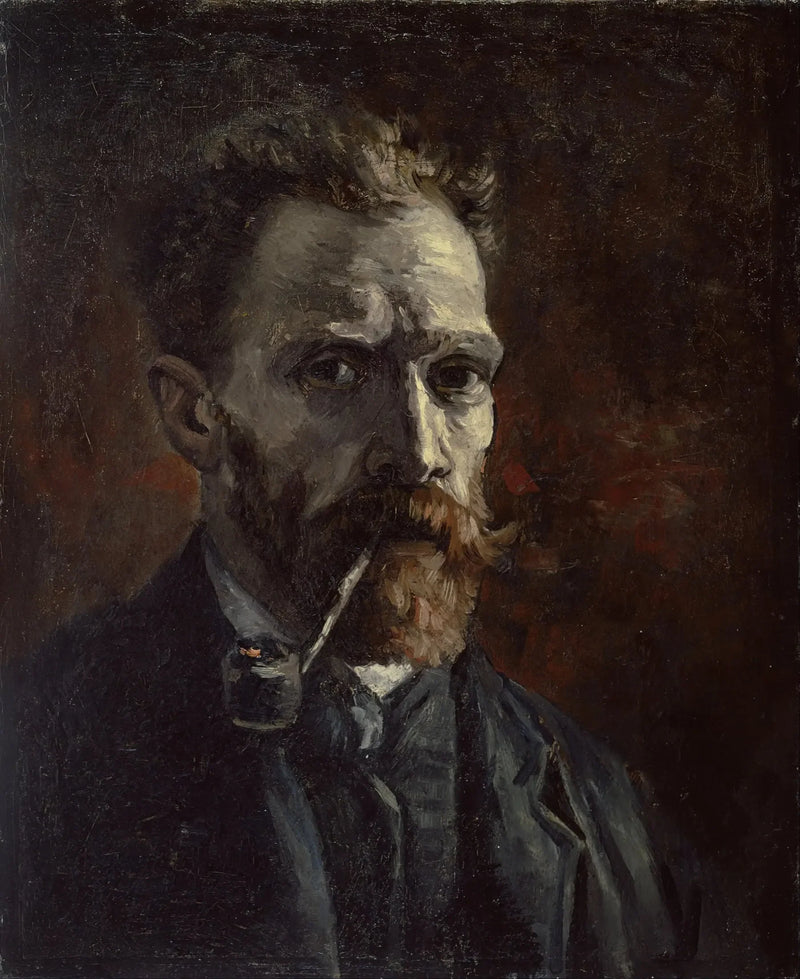 Självporträtt med pipa - Vincent van Gogh