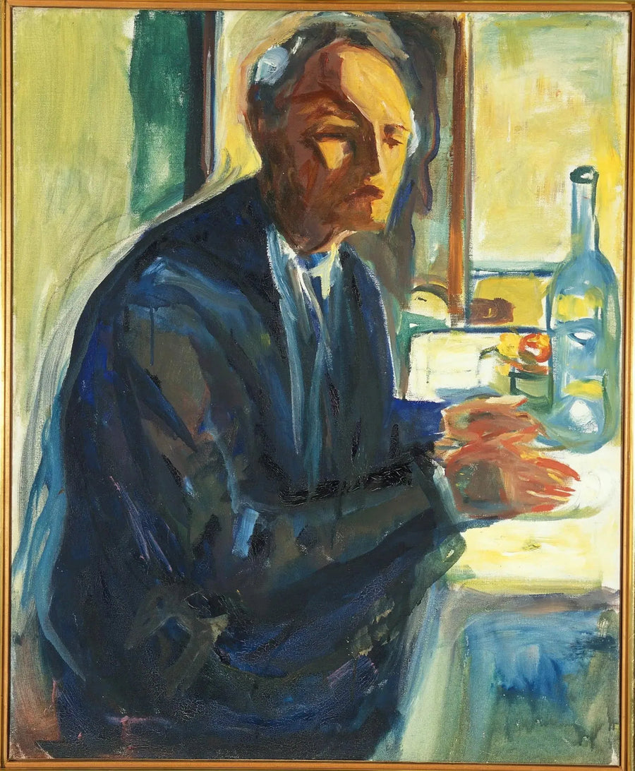Självporträtt vid bröllopsbordet - Edvard Munch