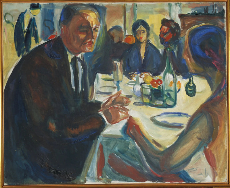 Självporträtt vid bröllopsbordet - Edvard Munch