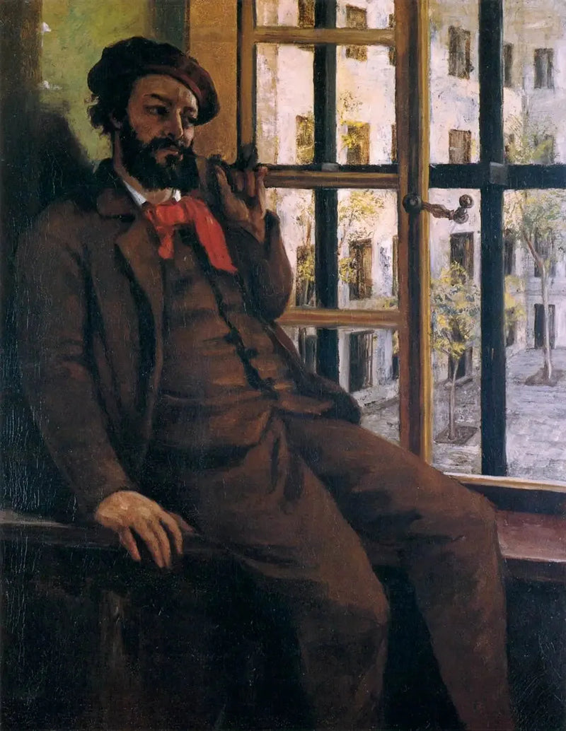 Självporträtt vid Sainte-Pélagie - Gustave Courbet