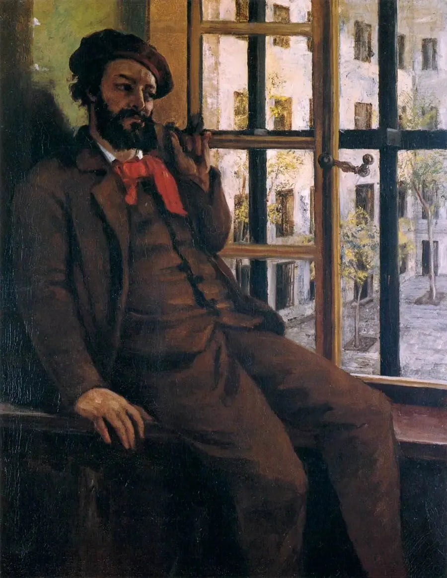 Självporträtt vid Sainte-Pélagie - Gustave Courbet