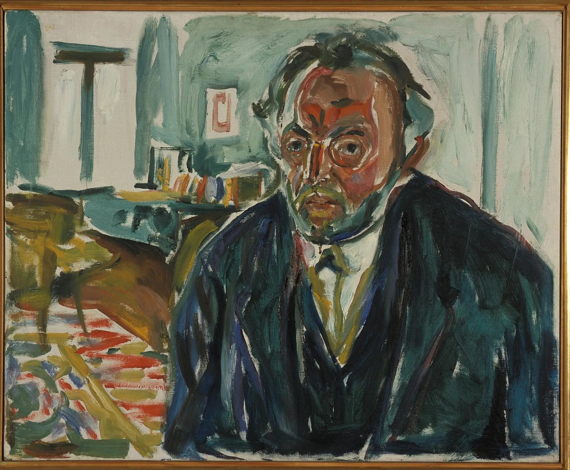 Reproduction du tableau « Autoportrait après la grippe espagnole - Edvard Munch » par Alpha Reproduction en peinture à l’huile