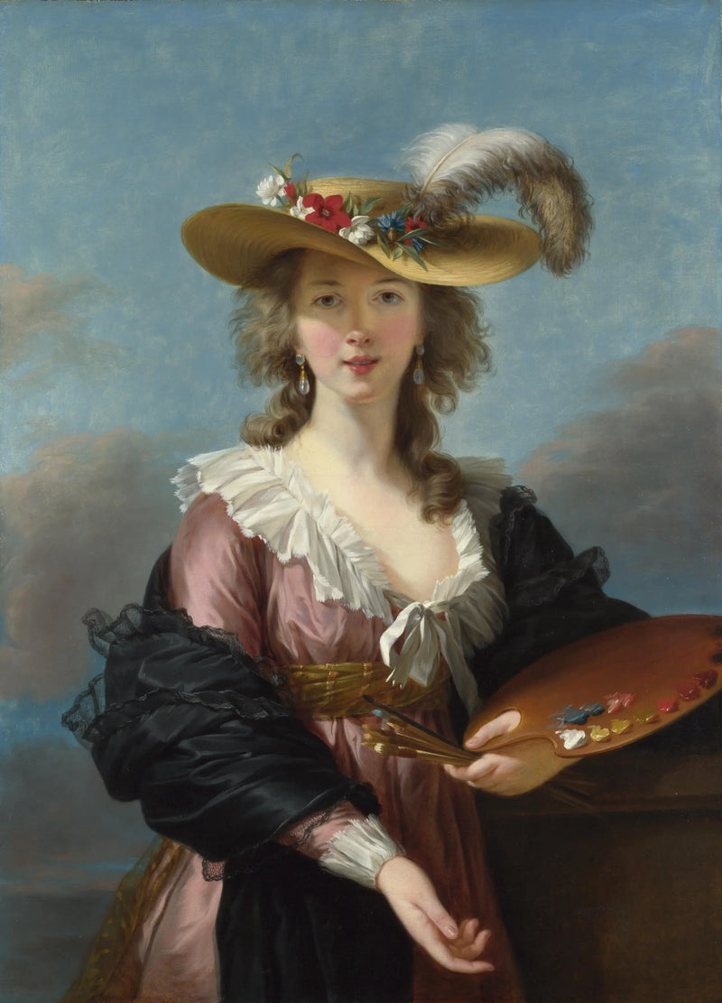 Självporträtt med halmhatt - Élisabeth Vigée Le Brun