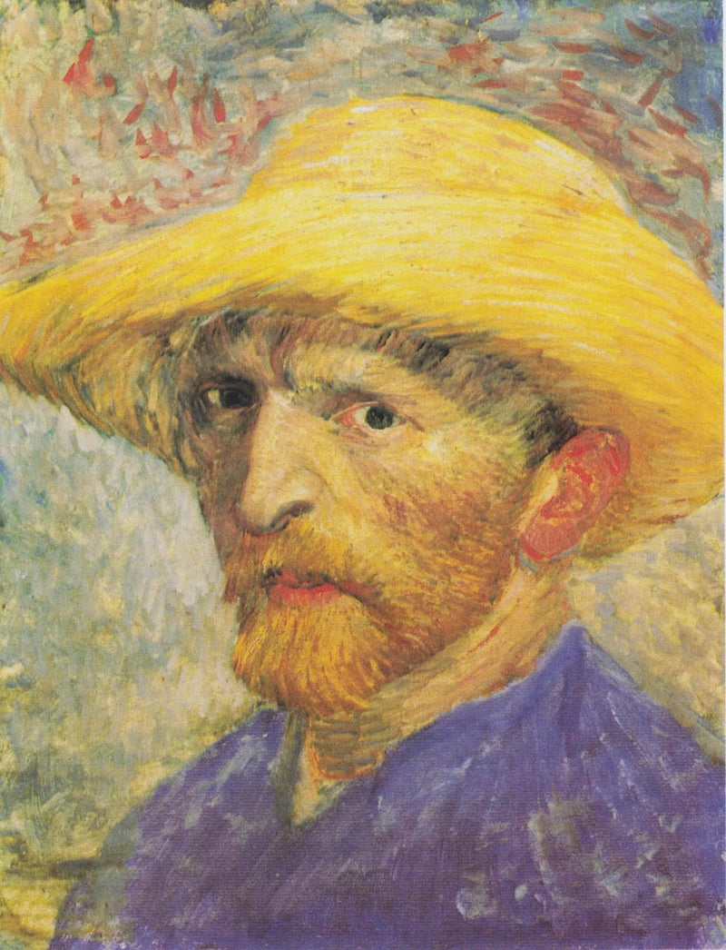 Självporträtt med halmhatt - Vincent van Gogh