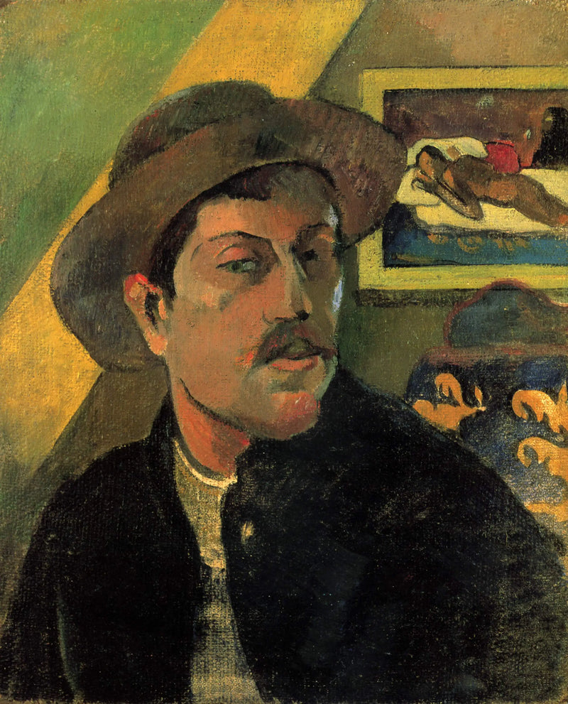 Självporträtt med hatt - Paul Gauguin
