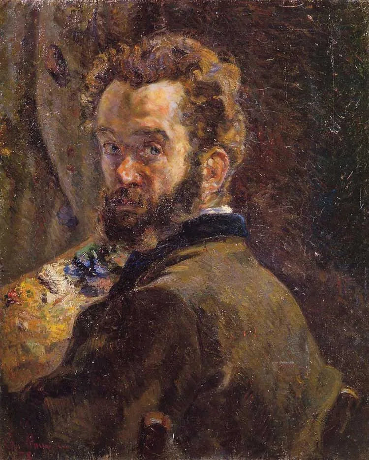 Självporträtt vid staffliet - Armand Guillaumin