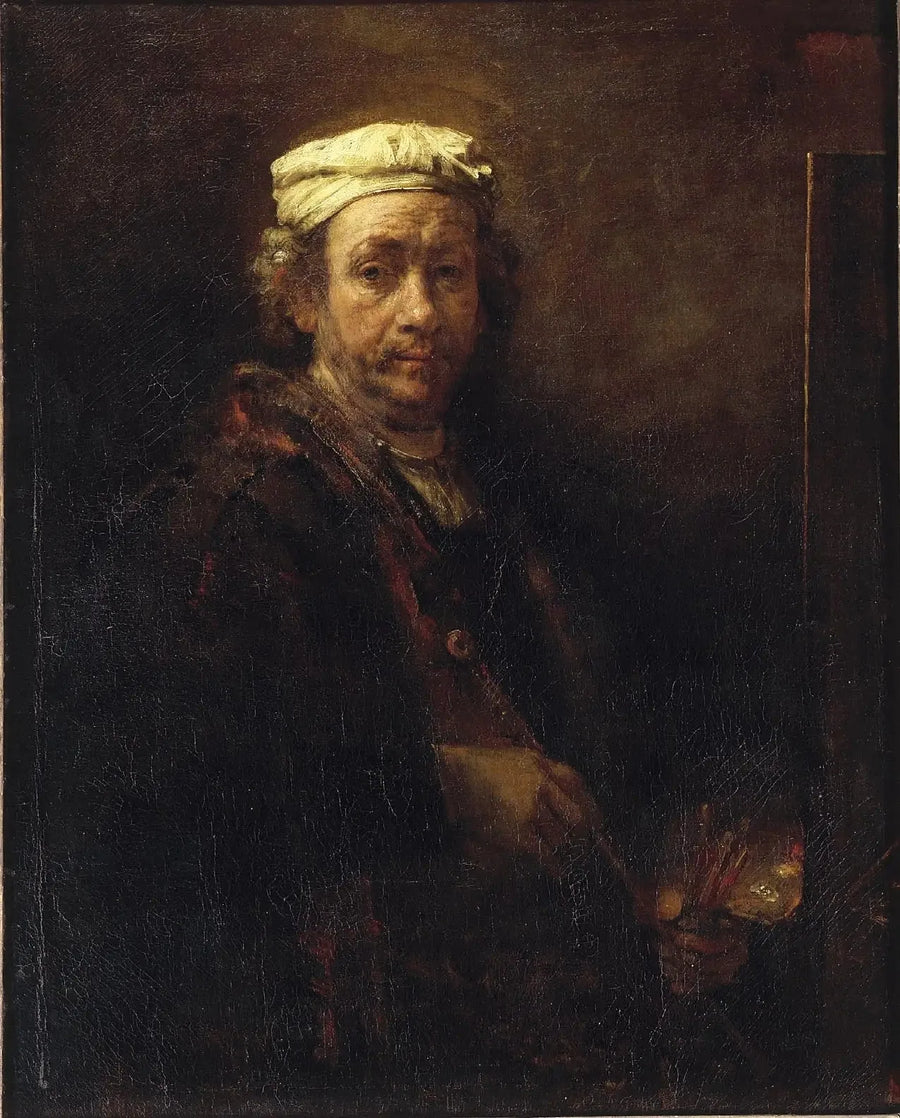 Självporträtt vid staffliet - Rembrandt