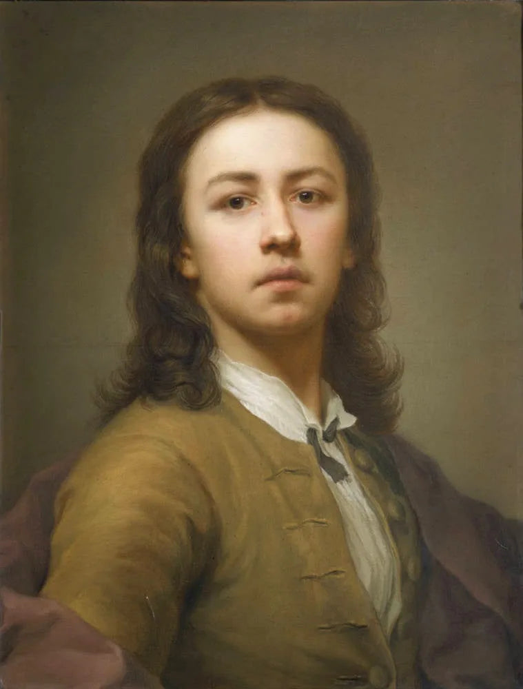 Självporträtt med röd kappa - Anton Raphael Mengs