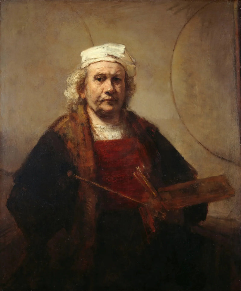 Självporträtt med två cirklar - Rembrandt