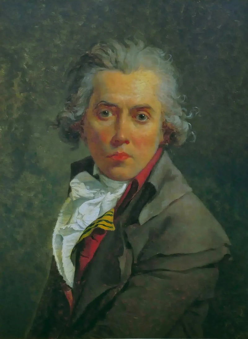 Självporträtt med tre klämmor - Jacques-Louis David