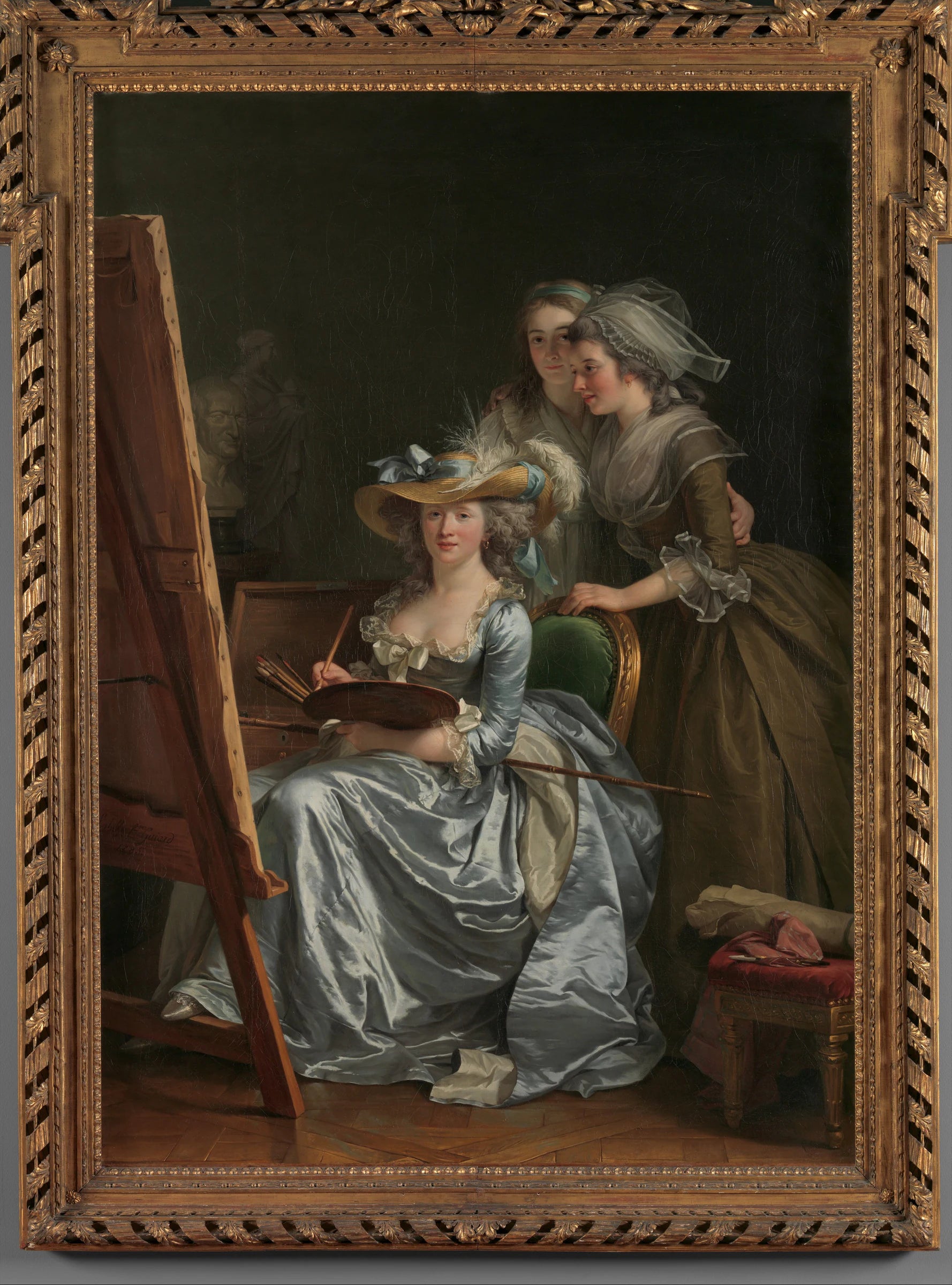 Autoportrait avec deux élèves, Marie Gabrielle Capet (1761–1818) et Marie Marguerite Carreaux de Rosemond (morte en 1788) - Adélaïde Labille-Guiard