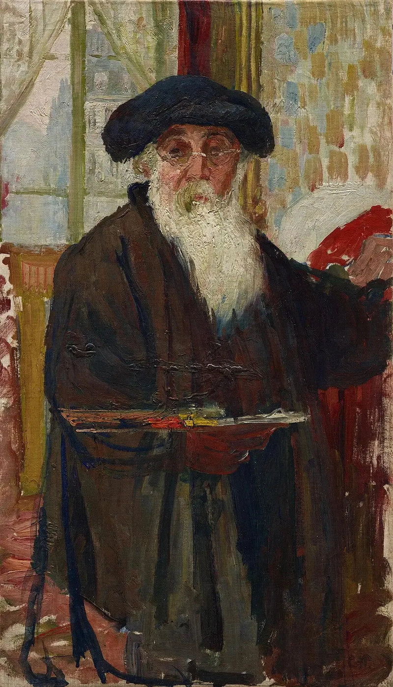 Självporträtt med palett - Camille Pissarro