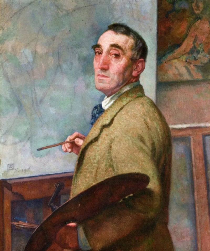 Självporträtt med palett - Théo van Rysselberghe