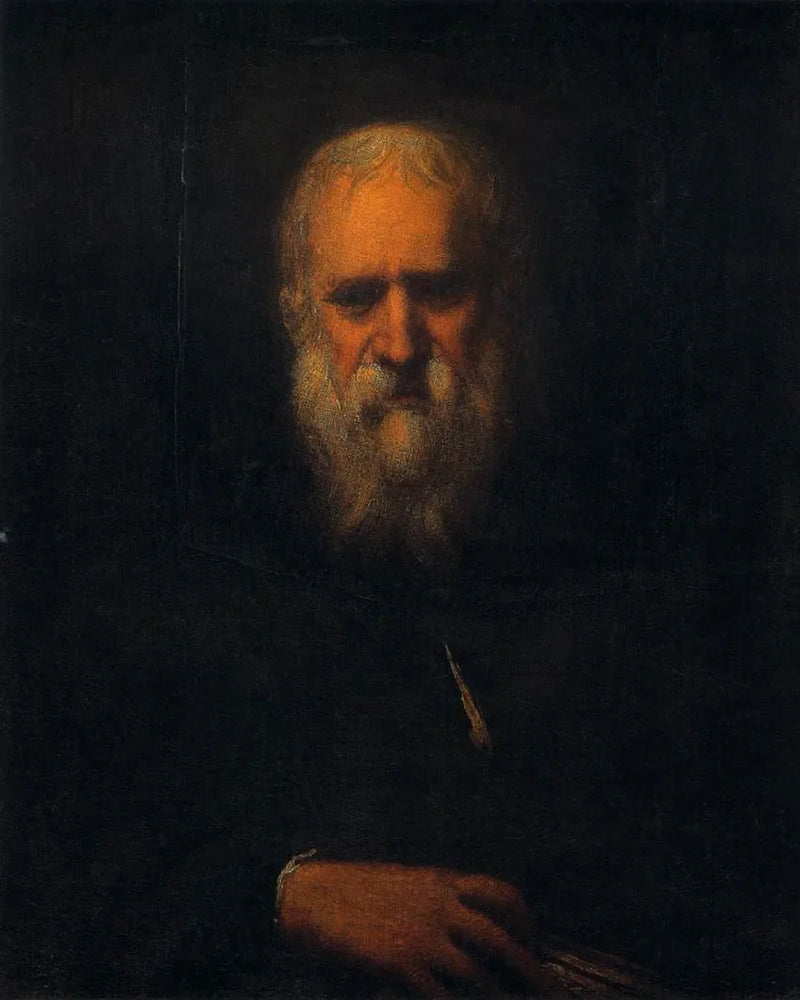 Självporträtt med en bok - Jacopo Tintoretto