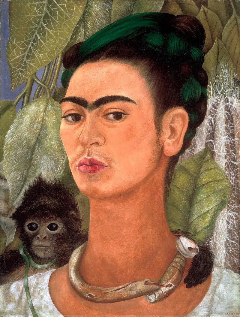 Självporträtt med en apa - Frida Kahlo