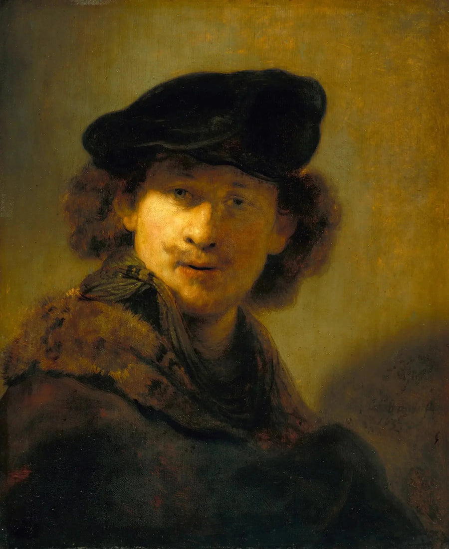 Självporträtt med sammetsbasker - Rembrandt
