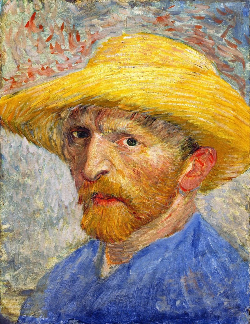 Självporträtt med halmhatt - Vincent van Gogh