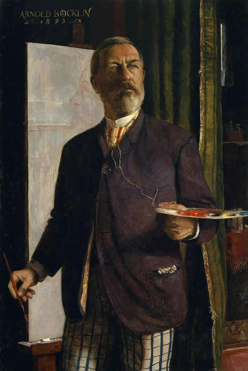 Självporträtt i ateljén - Arnold Böcklin