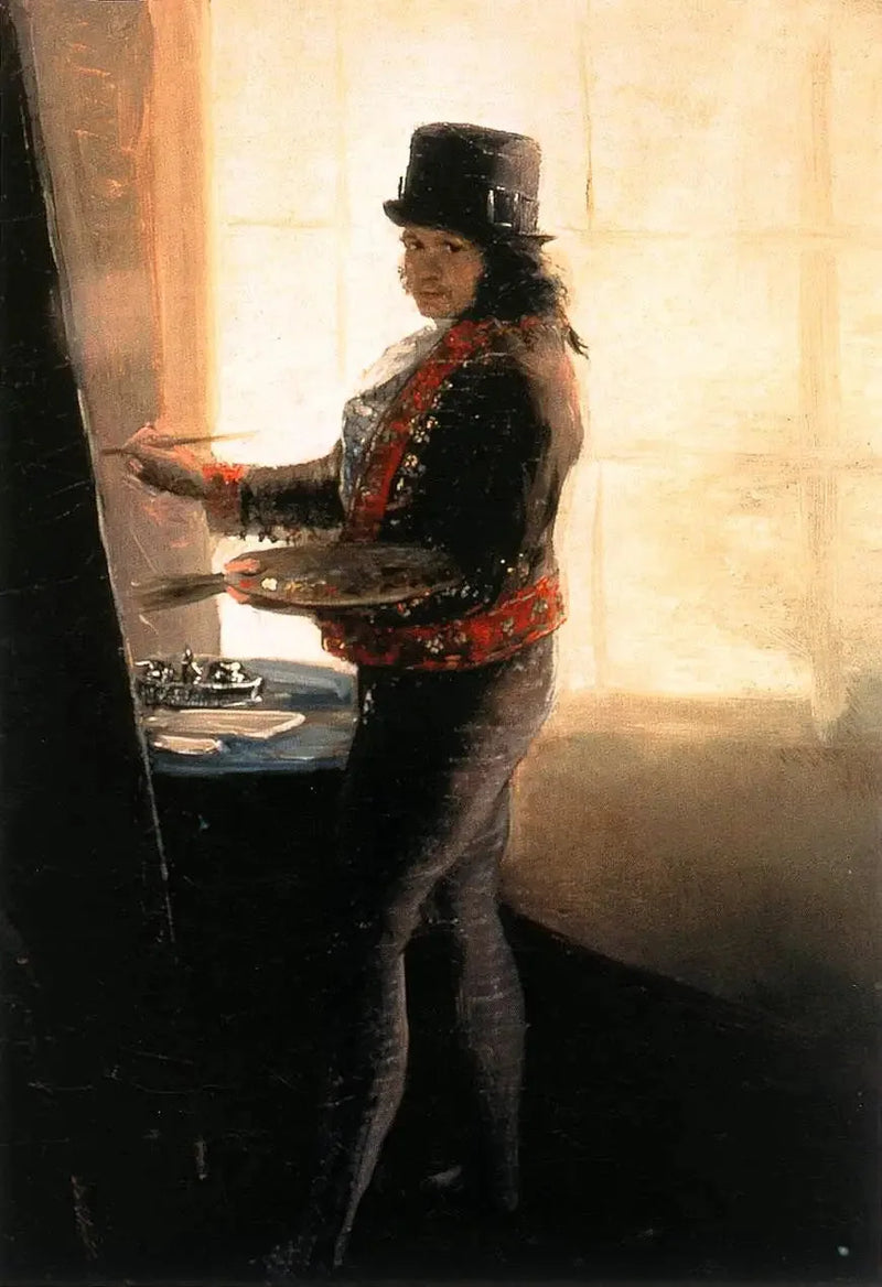 Självporträtt i ateljén - Francisco de Goya