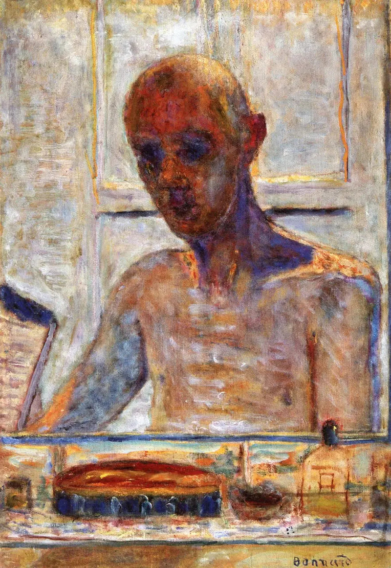 Självporträtt i spegeln i toalettkabinetten - Pierre Bonnard
