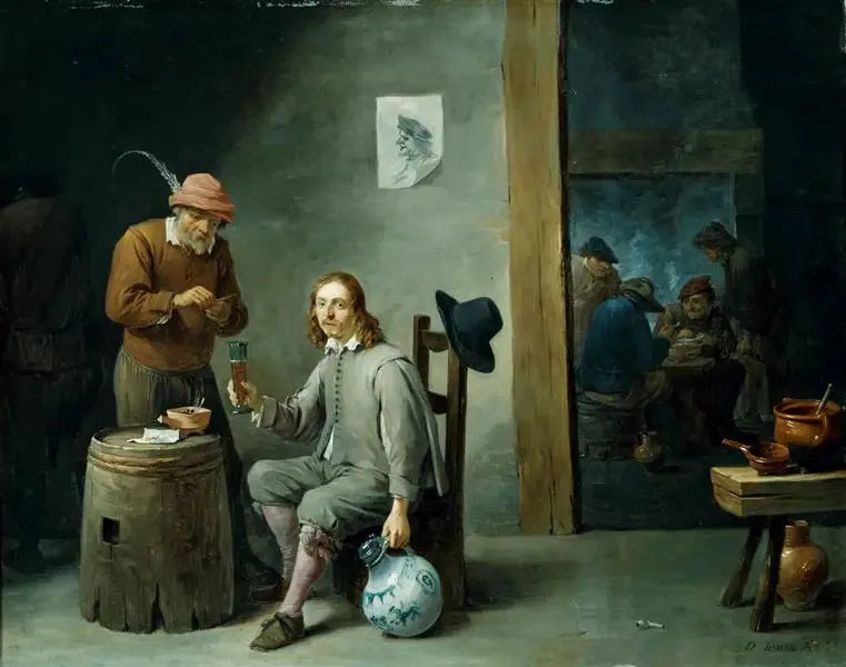 Självporträtt i en kabaré - David Teniers den yngre