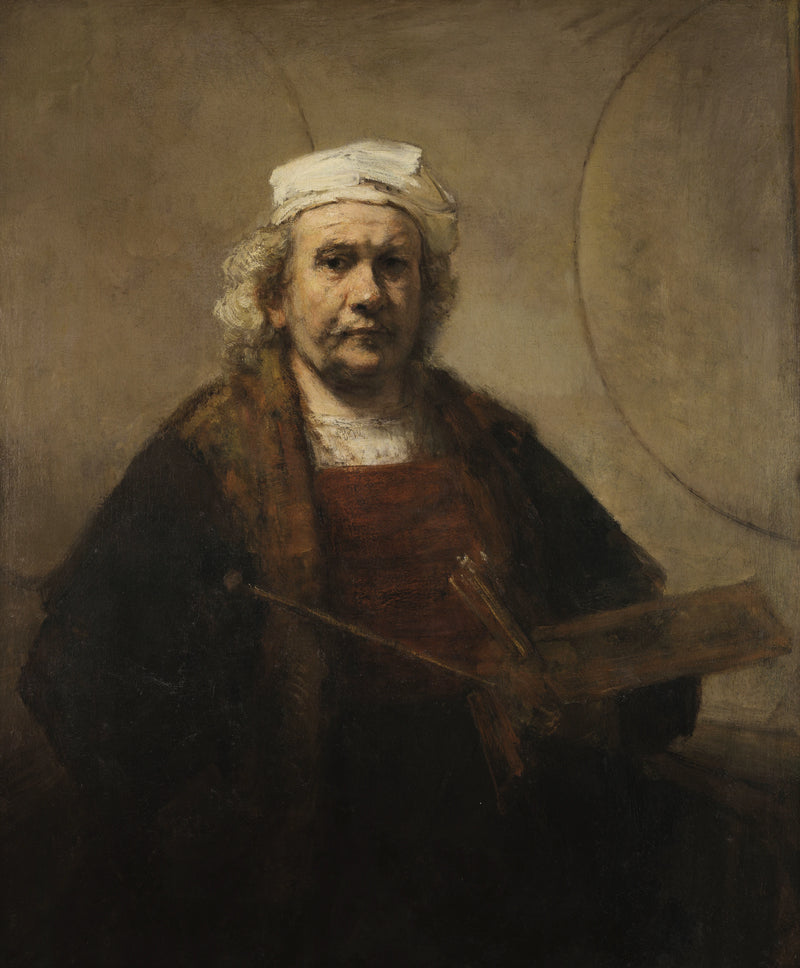 Självporträtt med två cirklar - Rembrandt