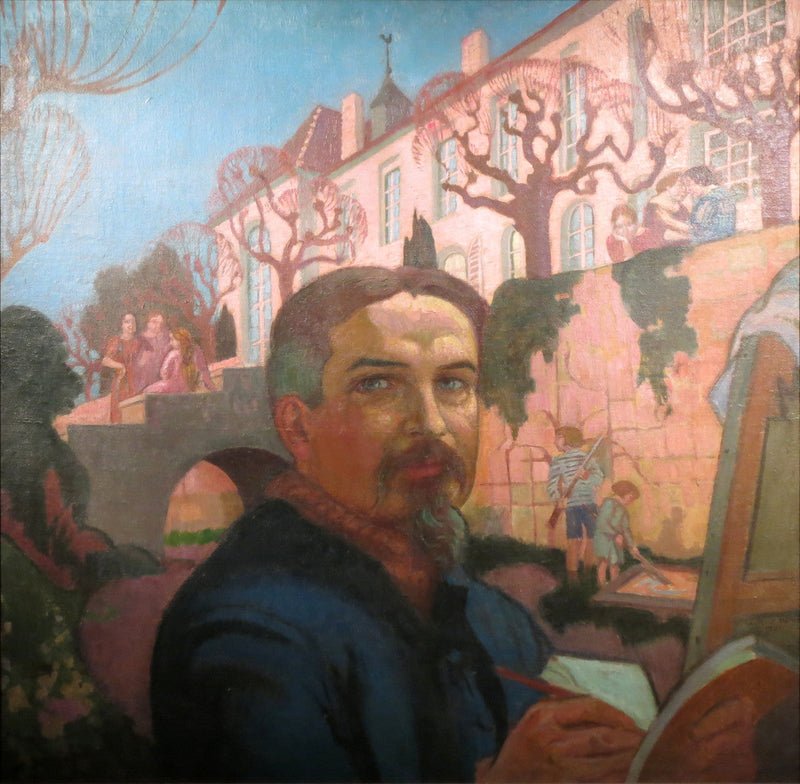 Självporträtt framför Prieuré - Maurice Denis