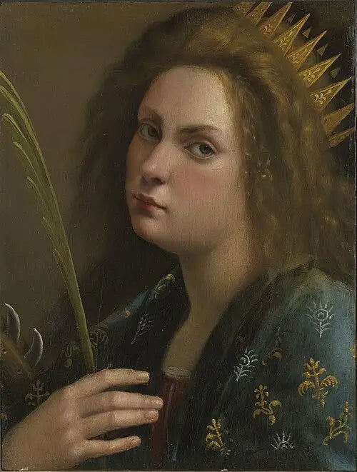 Självporträtt av heliga Katarina av Alexandria - Artemisia Gentileschi