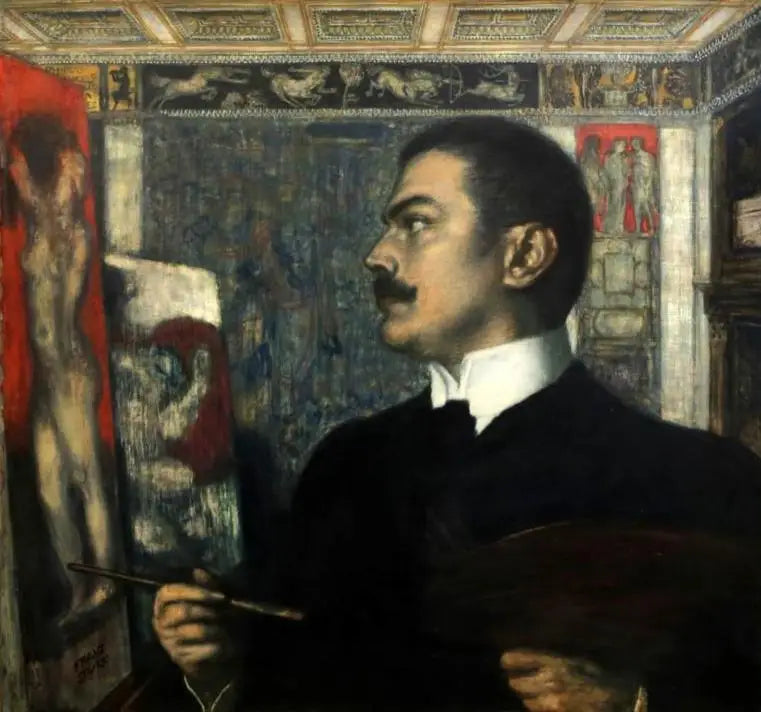 Självporträtt i studio - Franz Von Stuck