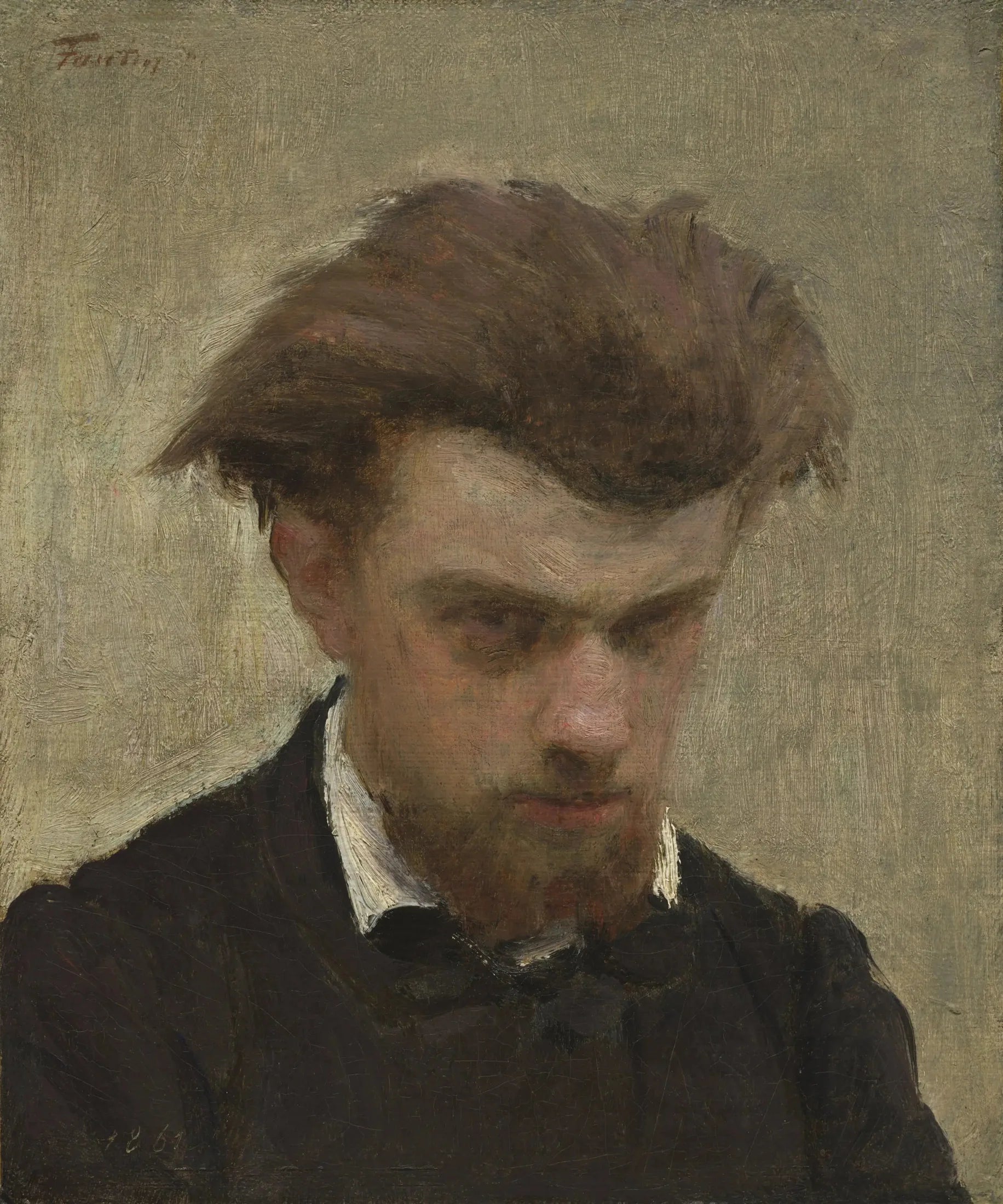 Autoportrait - Henri Fantin-Latour image 1 copie de tableau peinte à la main