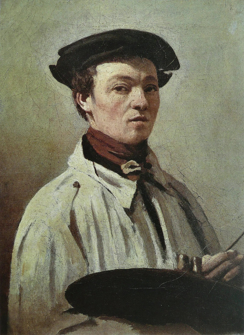 Självporträtt, paletten i handen - Jean-Baptiste Camille Corot