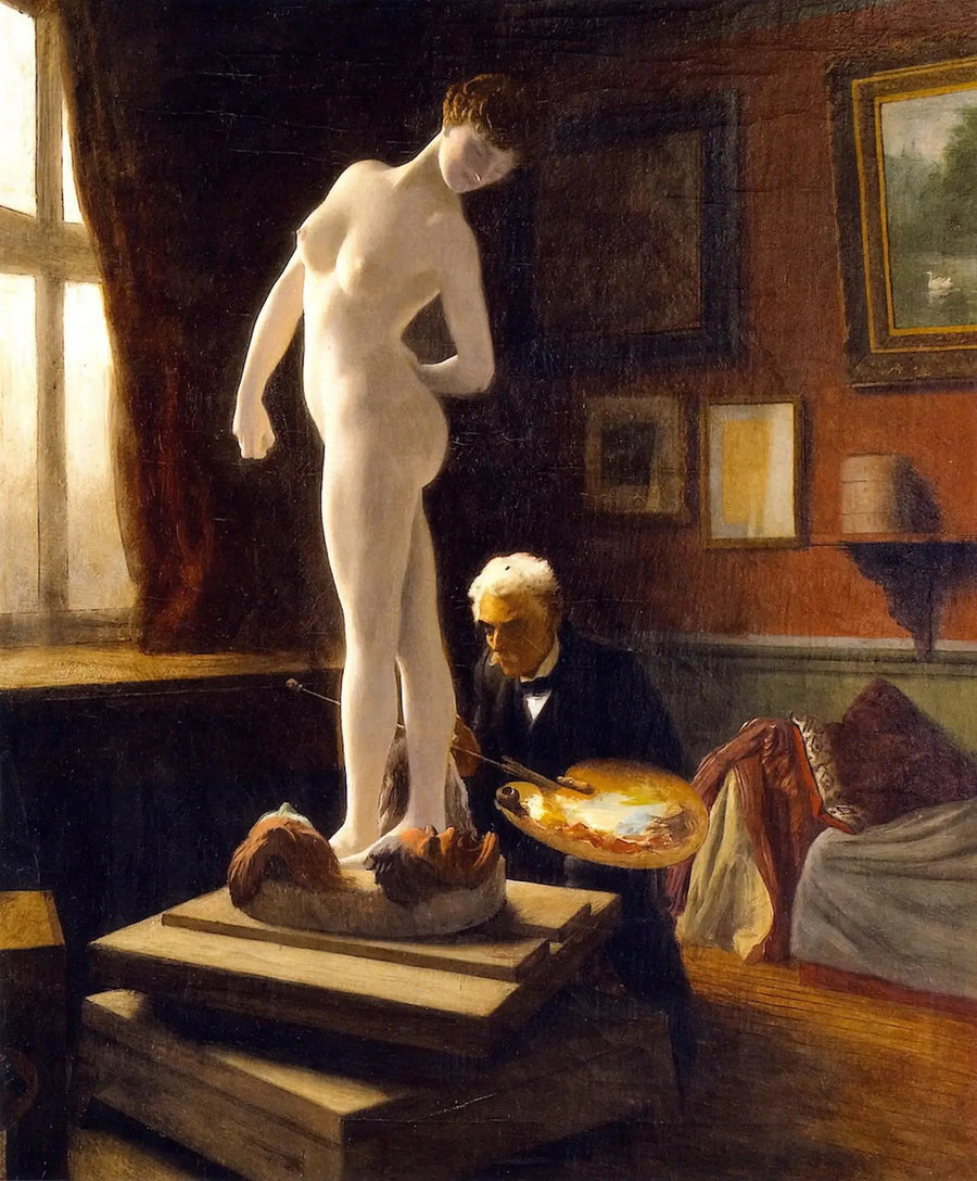 Självporträtt som målar Spelerskan av bollar - Jean-Léon Gérôme