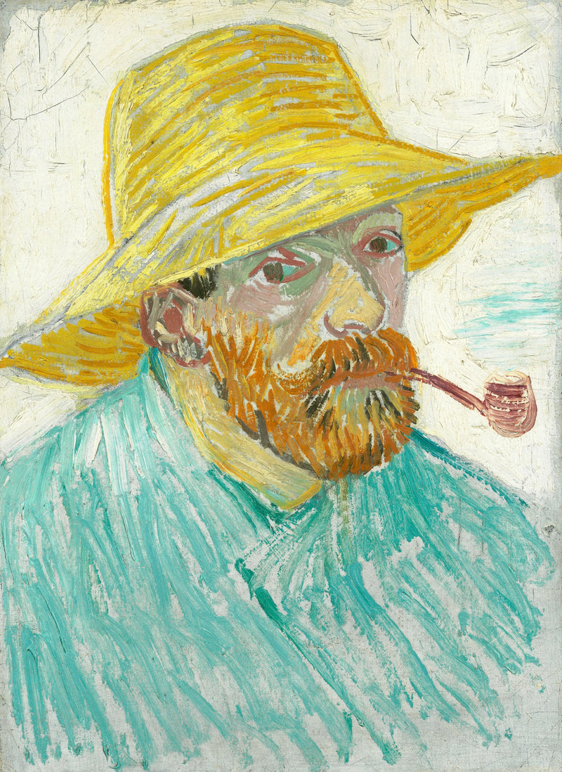 Självporträtt med halmhatt och pipa - Vincent van Gogh