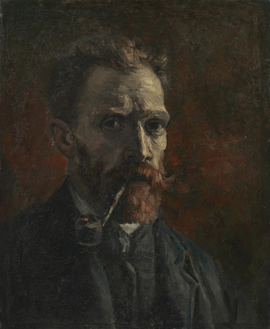 Självporträtt med pipa - Vincent van Gogh