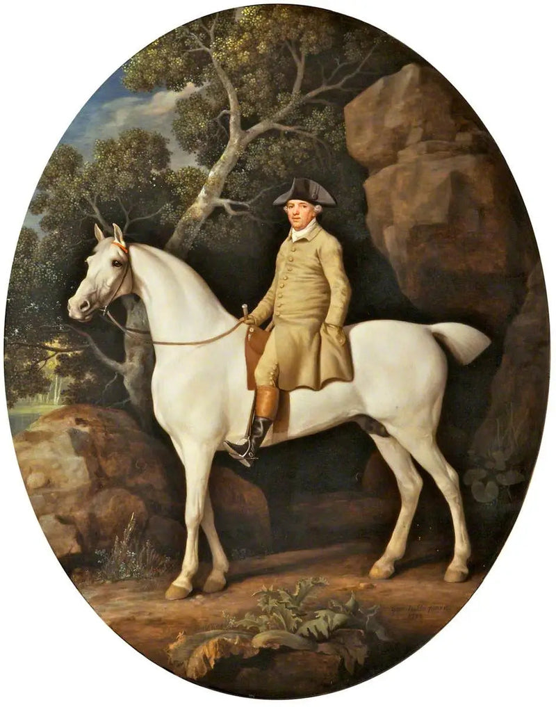 Självporträtt på en vit jägare - George Stubbs